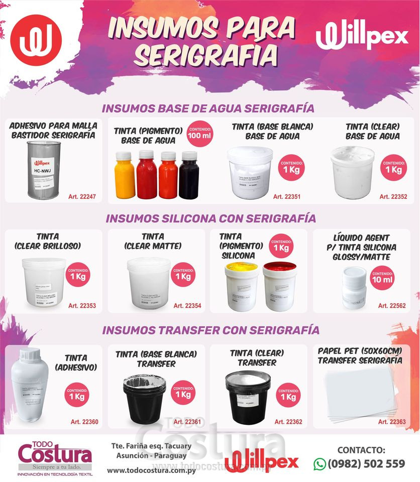 TINTA (CLEAR) TRANSFER (1 KG) SERIGRAFIA
